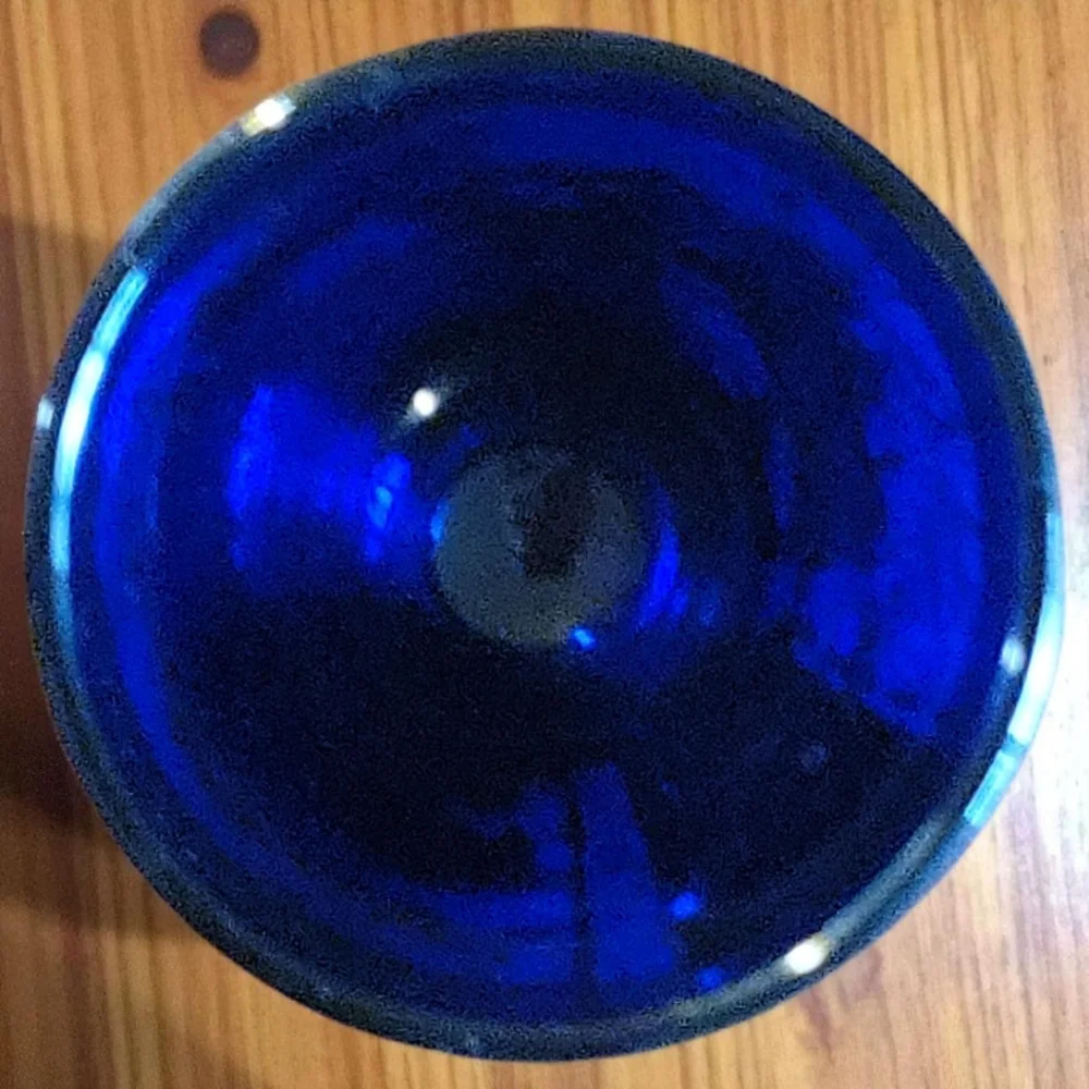 Vtg Libbey Souvenir Shot Glass Sundance Wyoming Cobalt Blue 1oz Toothpick Holder